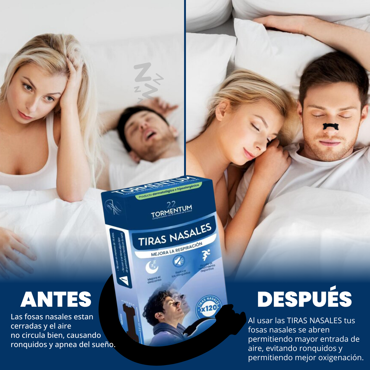 Tiras Nasales Deportivas TORMENTUM® - Mejora tu Respiración