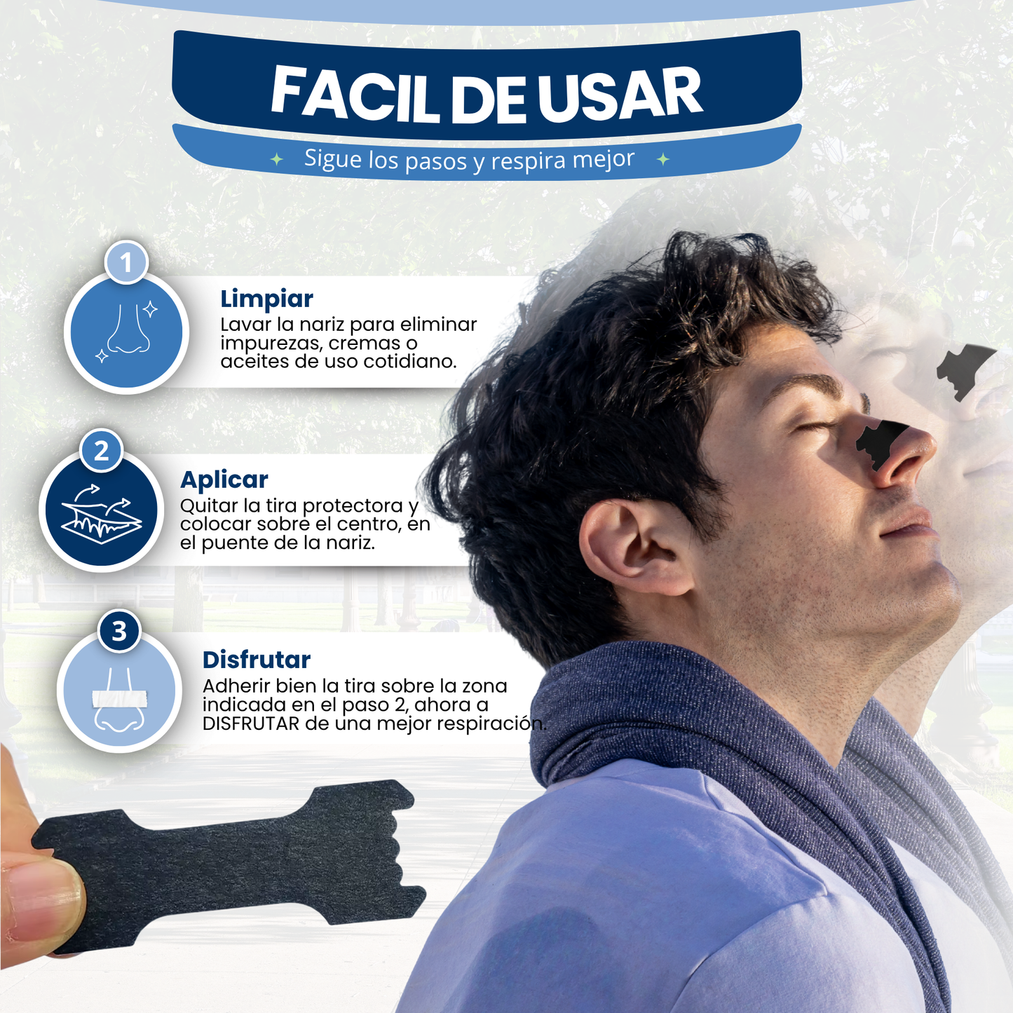 Tiras Nasales Deportivas TORMENTUM® - Mejora tu Respiración