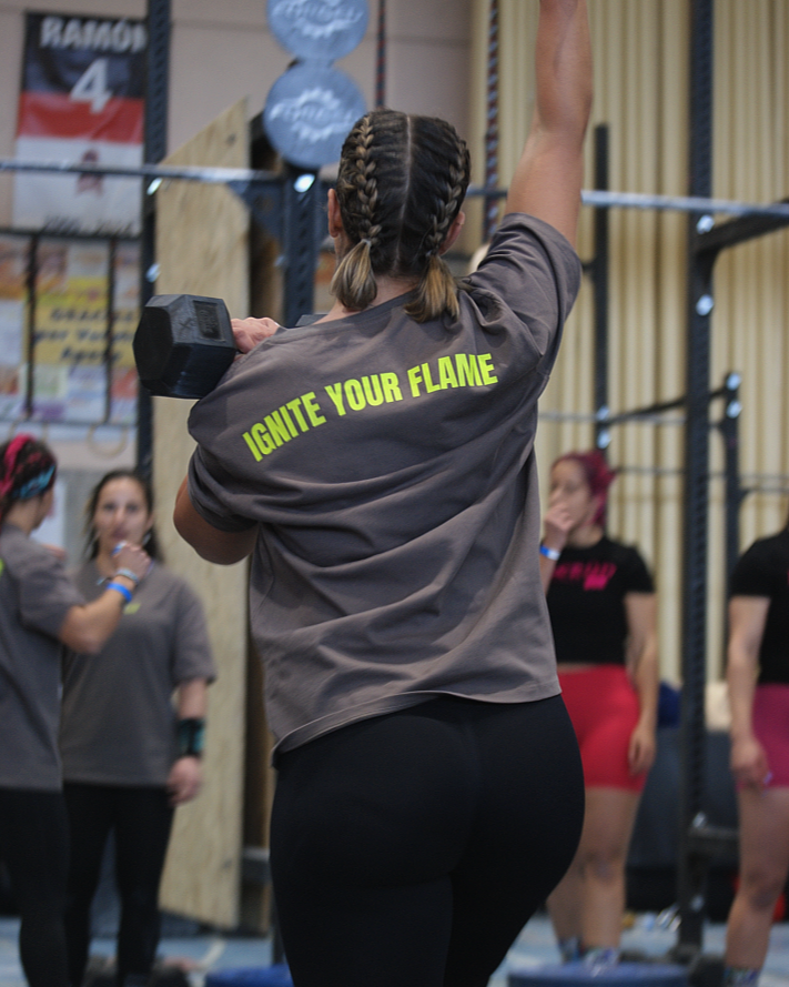 VOID Camiseta Oversized (Gris-amarillo fluor)