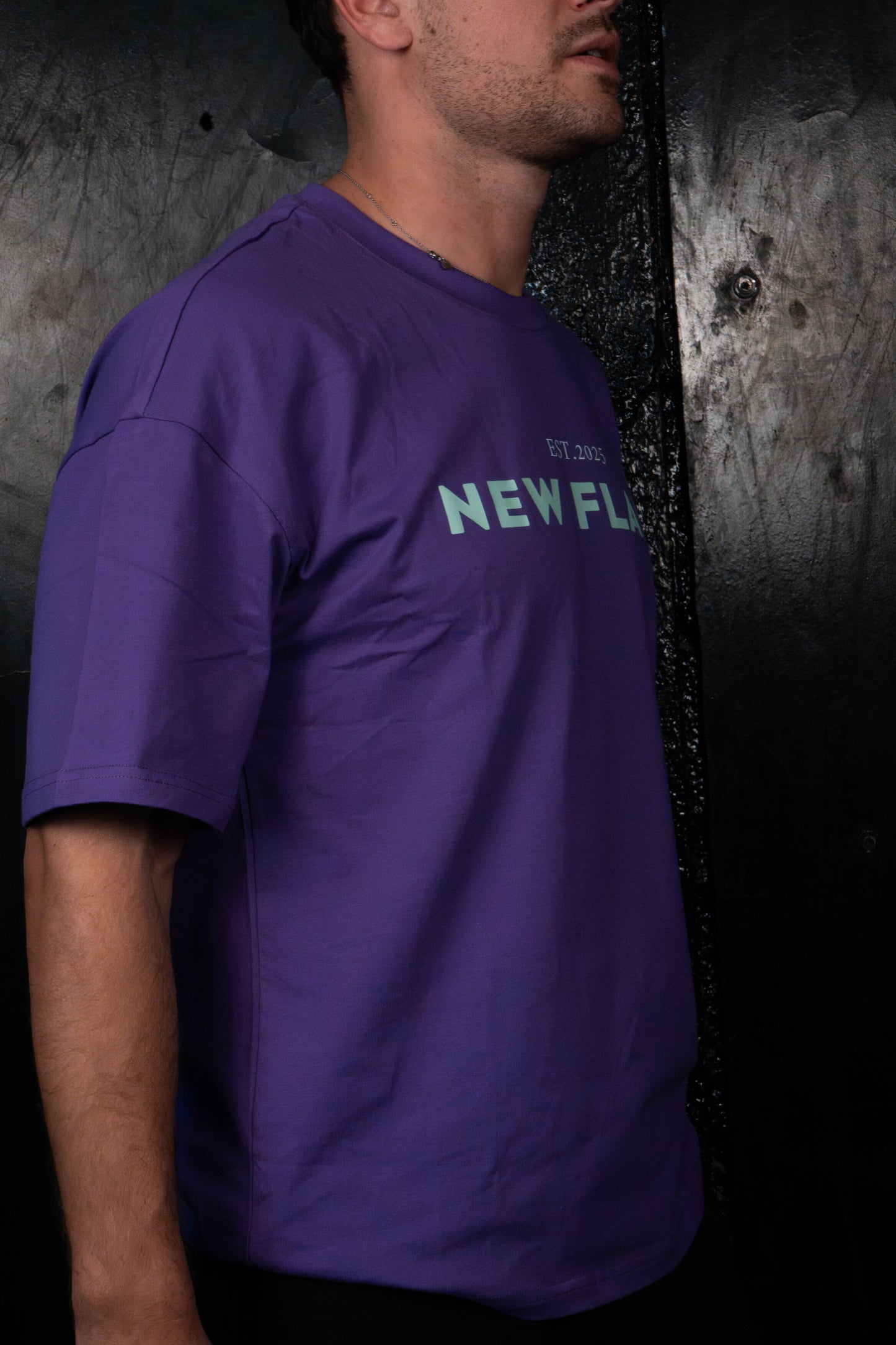 Burn - camiseta Oversize unisex (Morada)
