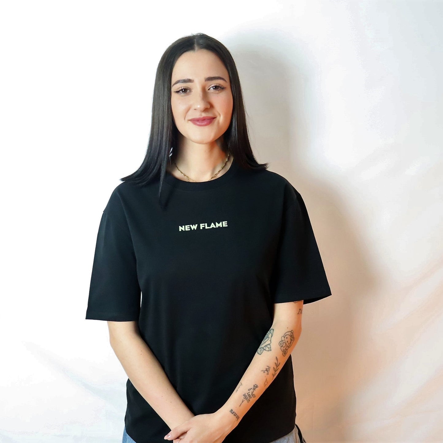 VOID Camiseta Oversized (Negra-beige)