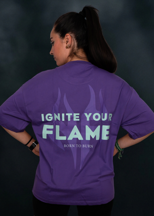 Burn - camiseta Oversize unisex (Morada)