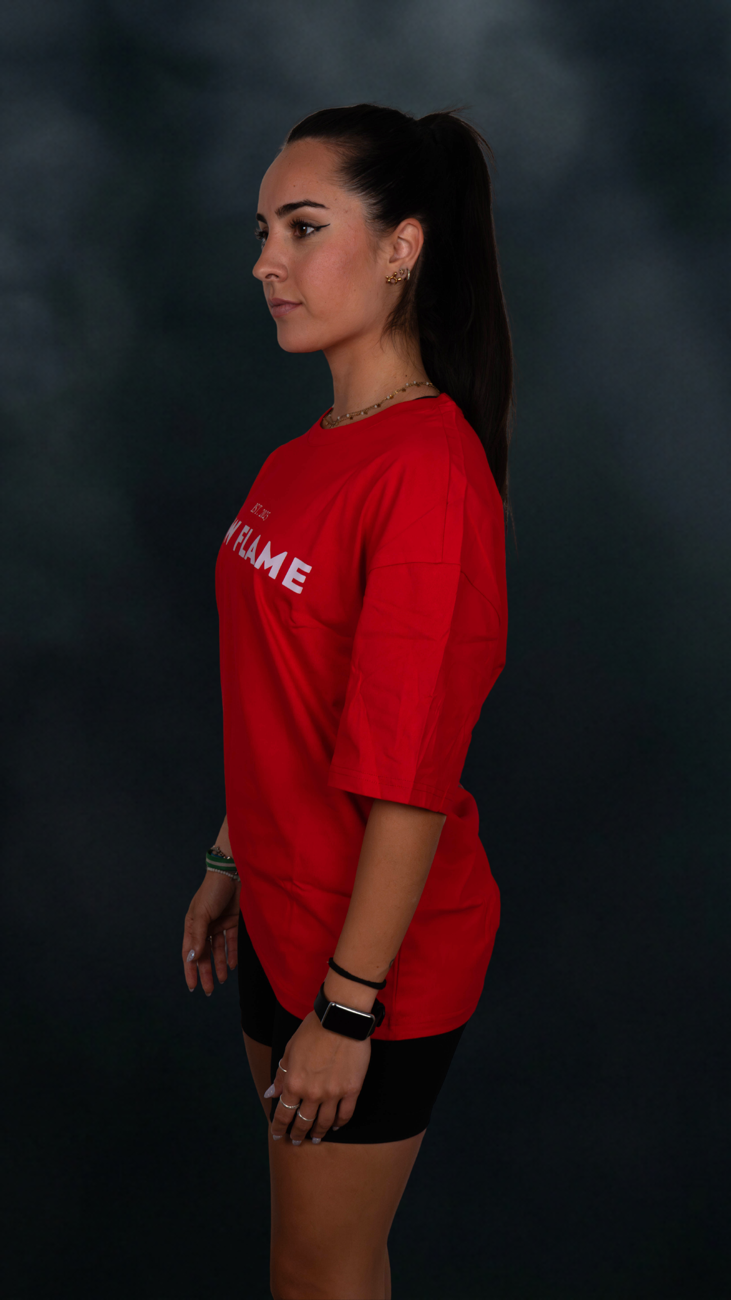 Burn - camiseta Oversize unisex (Rojo)