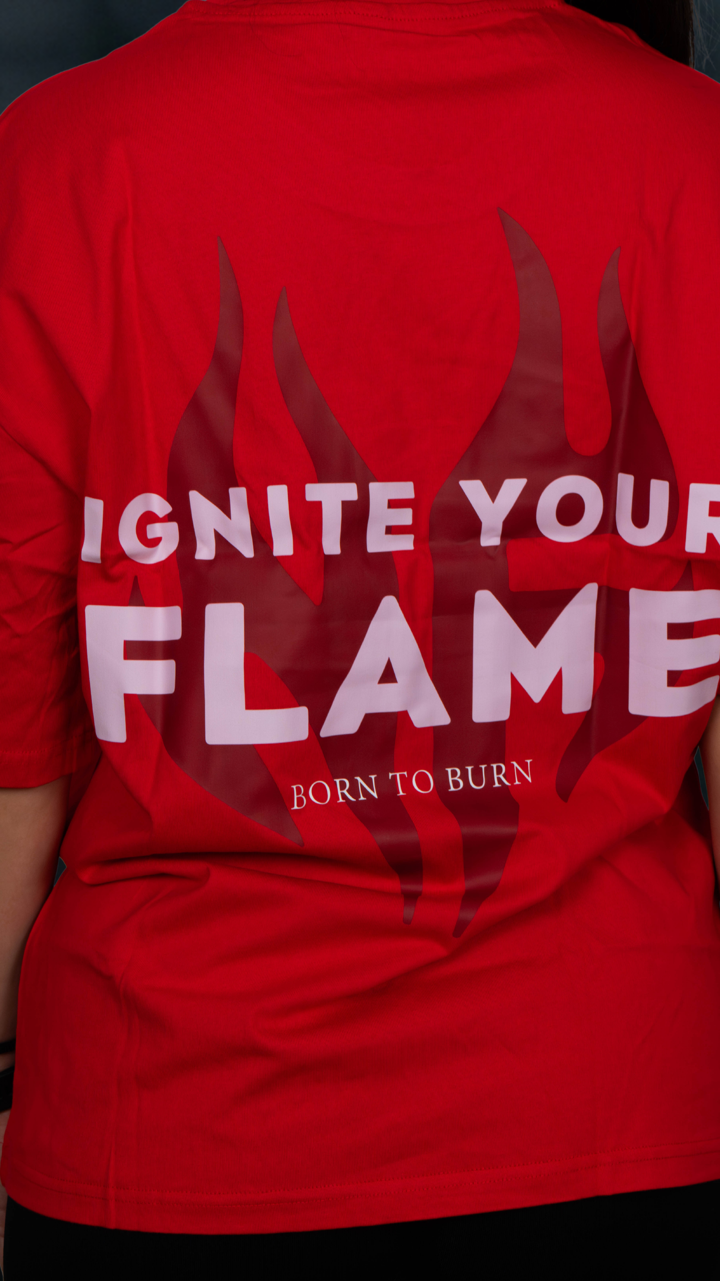 Burn - camiseta Oversize unisex (Rojo)