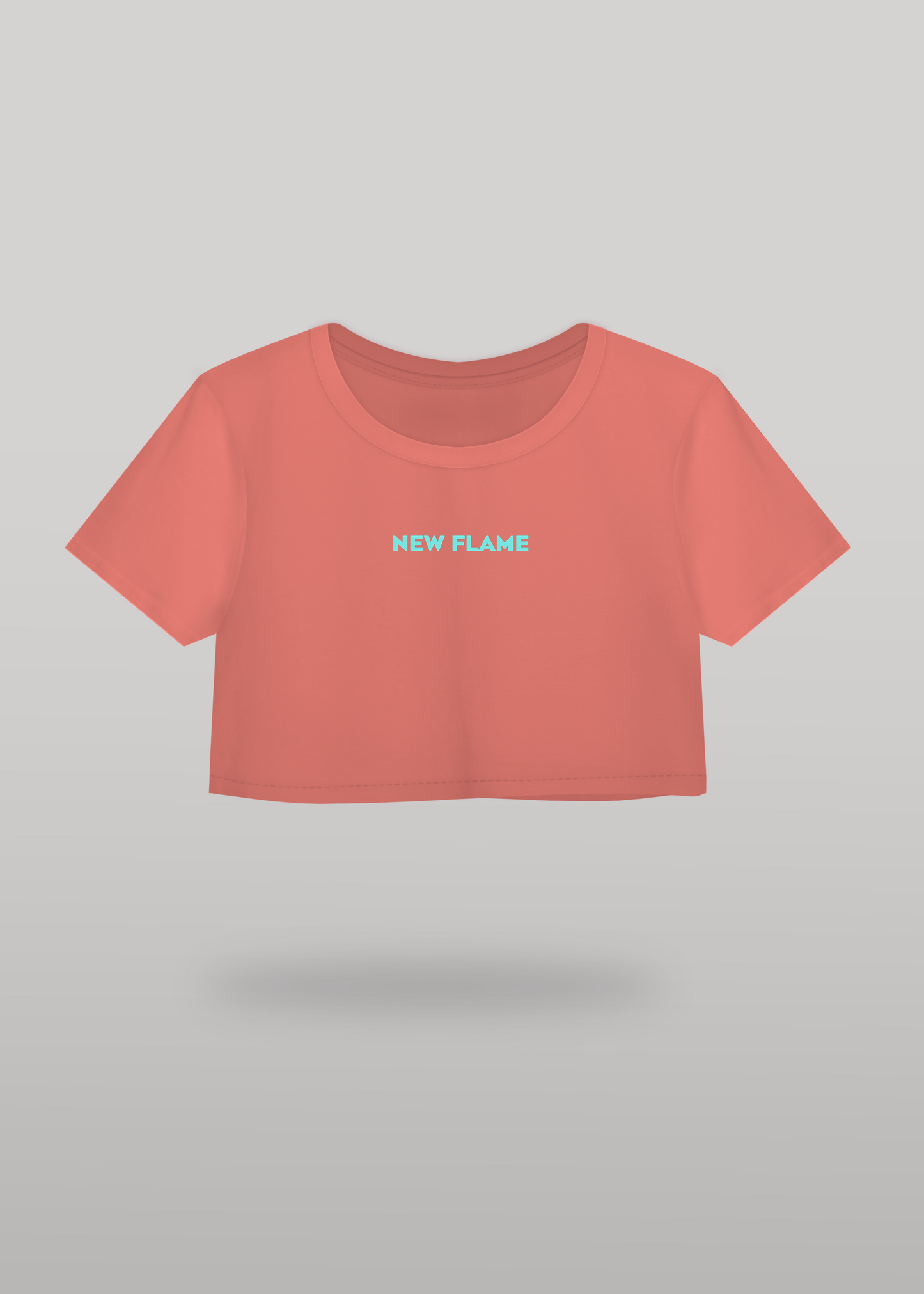 Crop Top STRONG - Coral/Celeste