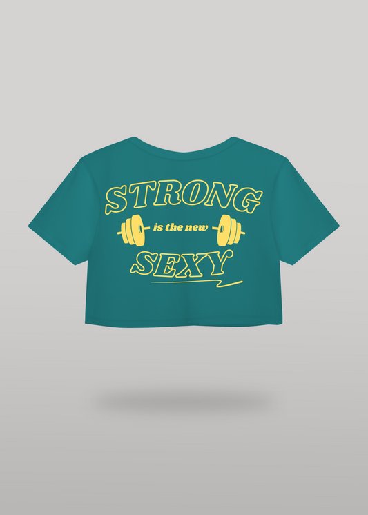 Crop Top STRONG - Verde/Amarillo