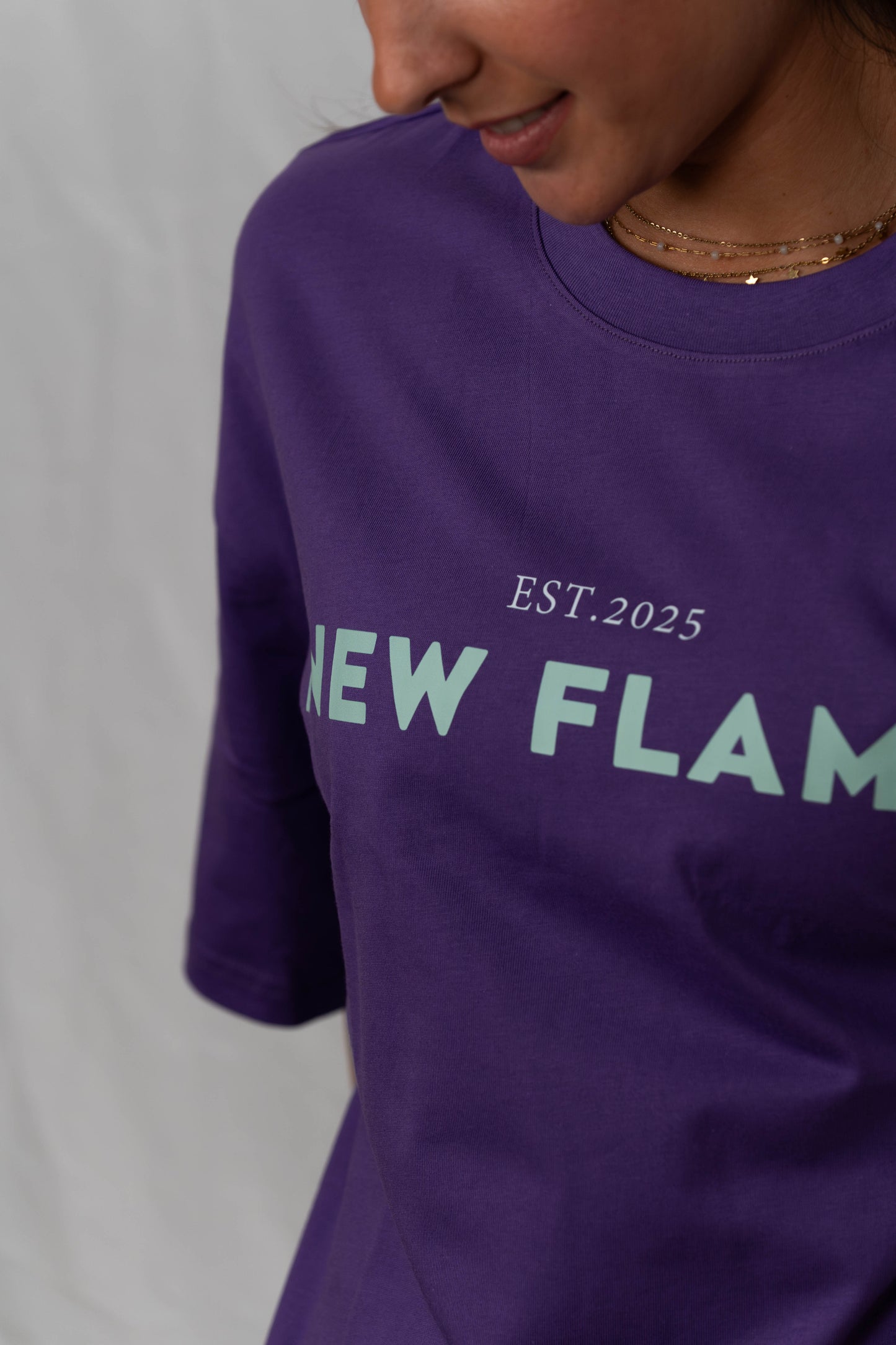 Burn - camiseta Oversize unisex (Morada)