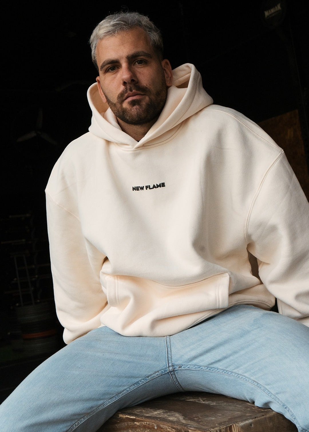 Sudadera Believe Oversize - beige