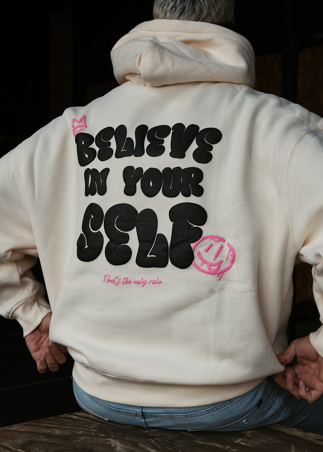 Sudadera Believe Oversize - beige