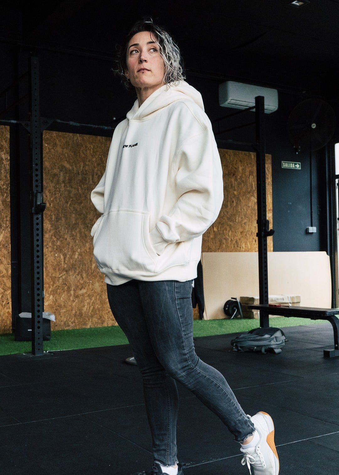 Sudadera Believe Oversize - beige