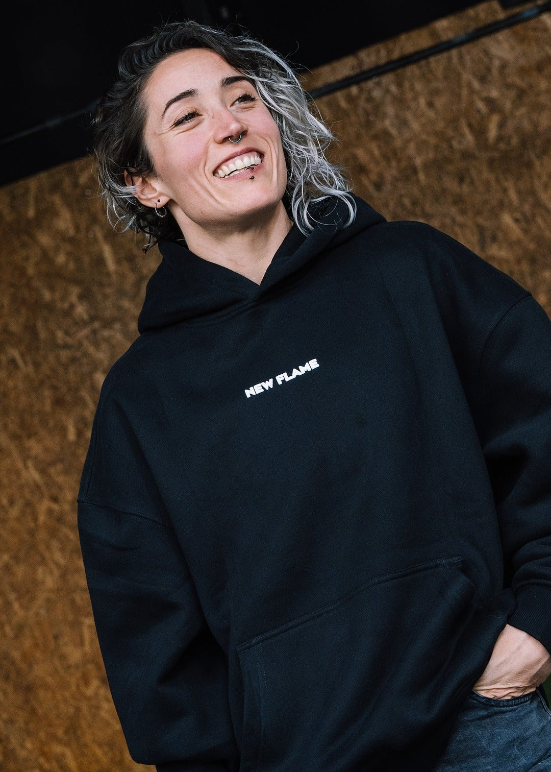 Sudadera Believe Oversize - negra