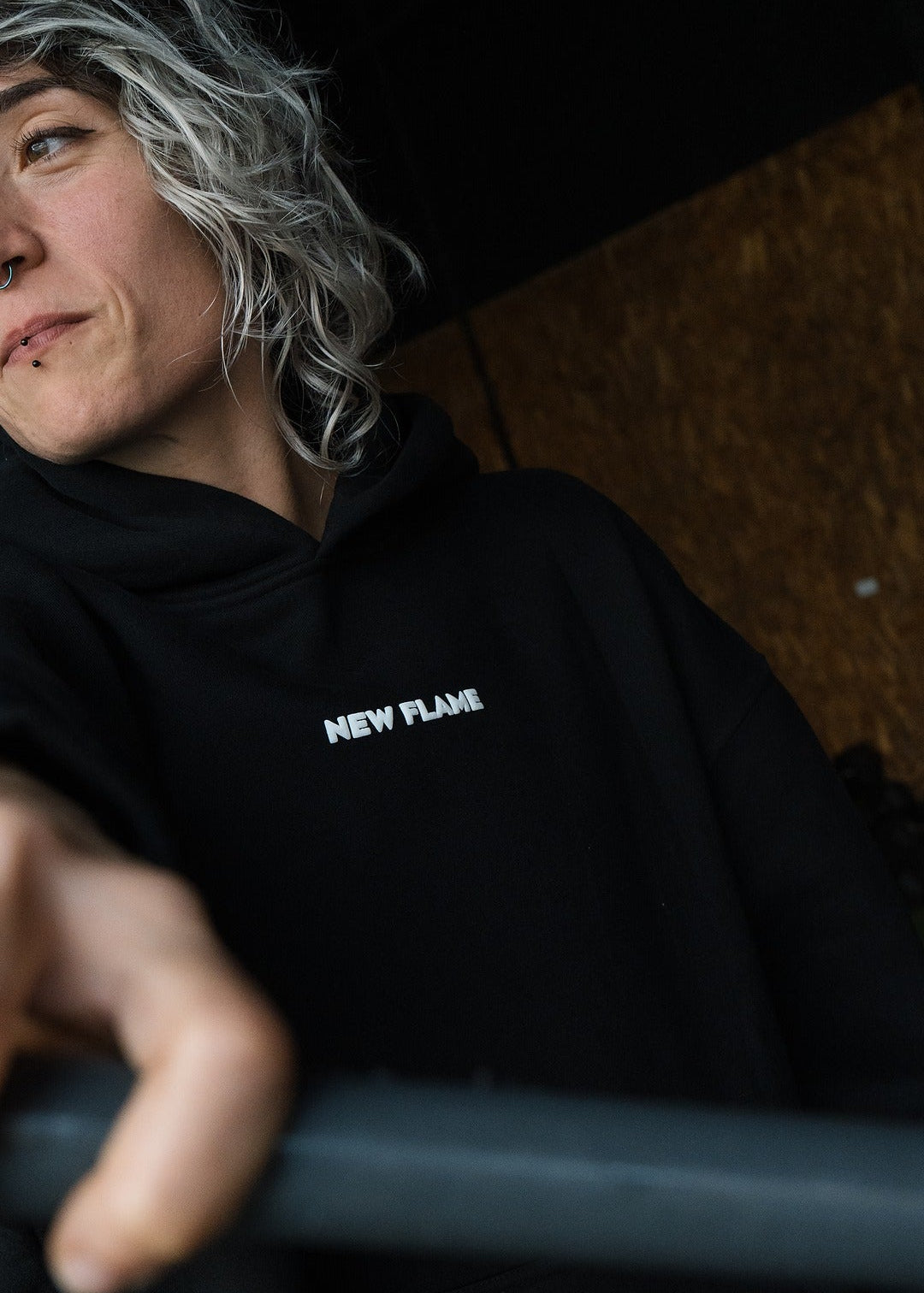 Sudadera Believe Oversize - negra