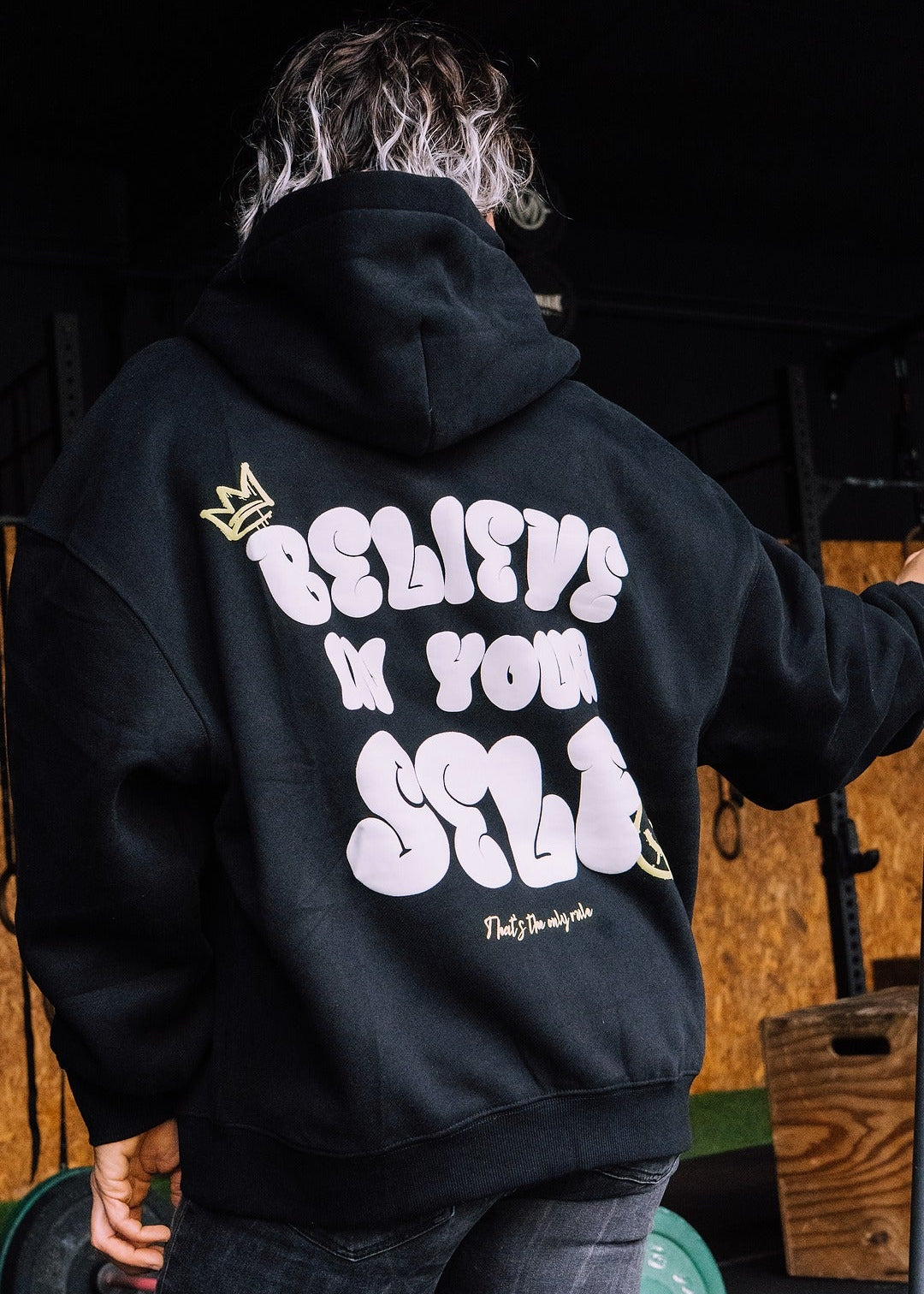 Sudadera Believe Oversize - negra